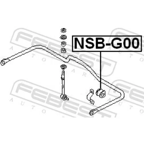 Uloženie priečneho stabilizátora NSB-G00 /FEBEST/ - obr. 1