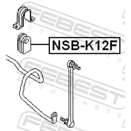 Uloženie priečneho stabilizátora NSB-K12F /FEBEST/ - obr. 1