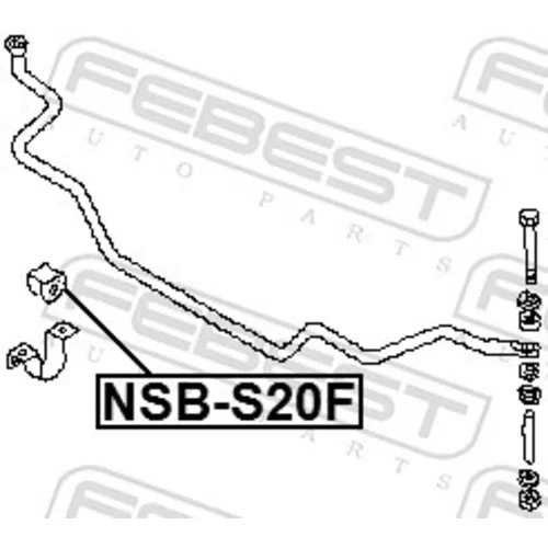 Uloženie priečneho stabilizátora NSB-S20F /FEBEST/ - obr. 1