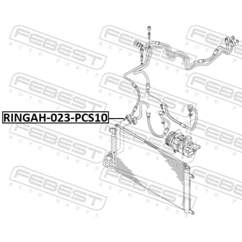 Tesniaci krúžok, vedenie chladiacej kvapaliny RINGAH-023-PCS10 /FEBEST/ - obr. 1