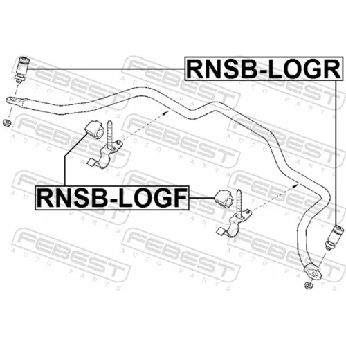 Uloženie priečneho stabilizátora RNSB-LOGF /FEBEST/ - obr. 1