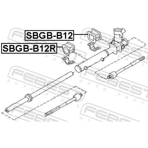 Uloženie prevodovky riadenia SBGB-B12R /FEBEST/ - obr. 1