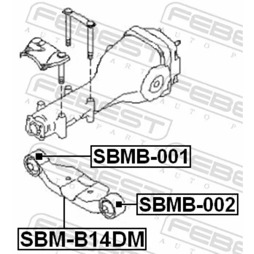Uloženie, diferenciál SBM-B14DM /FEBEST/ - obr. 1