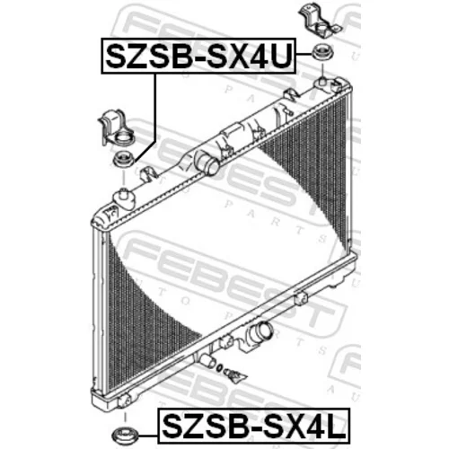 Uloženie chladiča SZSB-SX4U /FEBEST/ - obr. 1