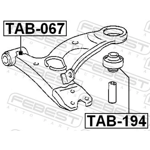 Uloženie riadenia TAB-194 /FEBEST/ - obr. 1