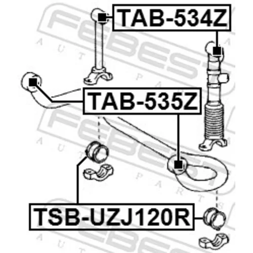 Uloženie riadenia TAB-535Z /FEBEST/ - obr. 1