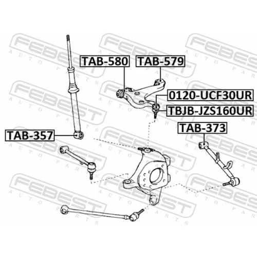 Uloženie riadenia TAB-580 /FEBEST/ - obr. 1