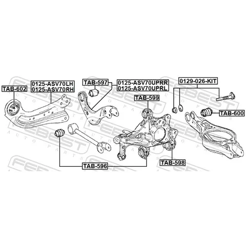 Uloženie riadenia TAB-597 /FEBEST/ - obr. 1
