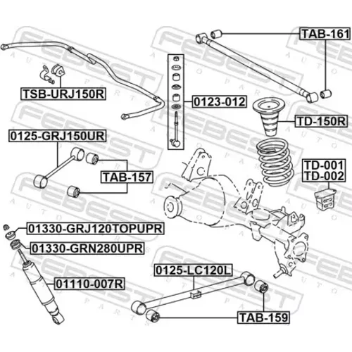 Doraz odpruženia TD-150R /FEBEST/ - obr. 1