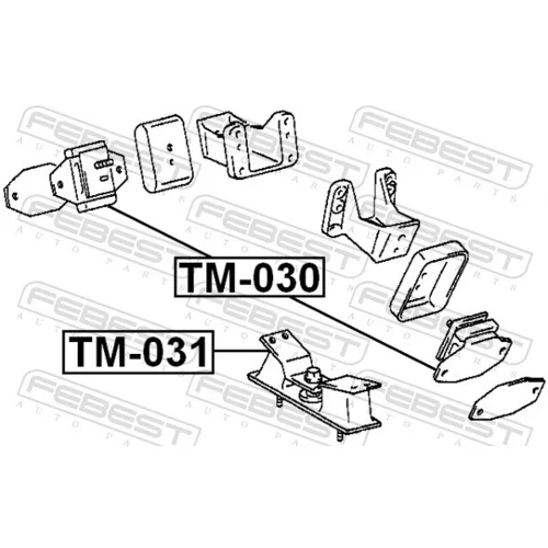 Uloženie motora TM-030 /FEBEST/ - obr. 1