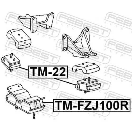 Uloženie motora TM-22 /FEBEST/ - obr. 1