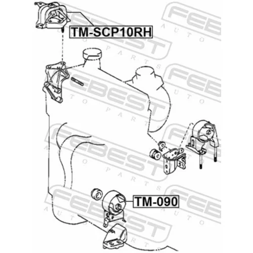 Uloženie motora TM-SCP10RH /FEBEST/ - obr. 1