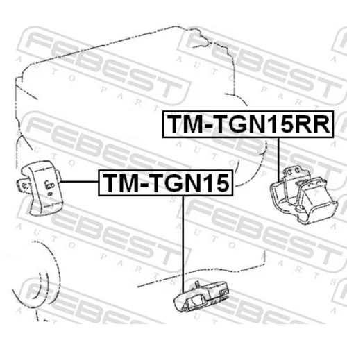 Uloženie motora TM-TGN15 /FEBEST/ - obr. 1