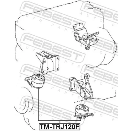 Uloženie motora TM-TRJ120F /FEBEST/ - obr. 1