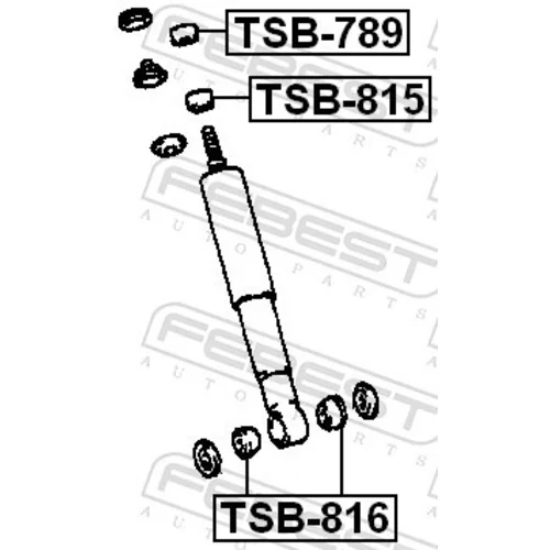 Vymedzovacia trubka pre tlmič pérovania TSB-816 /FEBEST/ - obr. 1