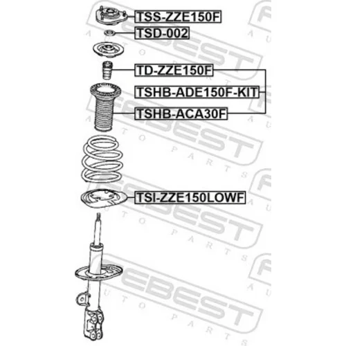 Tanier pružiny TSI-ZZE150LOWF /FEBEST/ - obr. 1