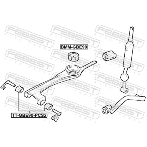 Puzdro radiacej tyče TT-GBE90-PCS2 /FEBEST/ - obr. 1