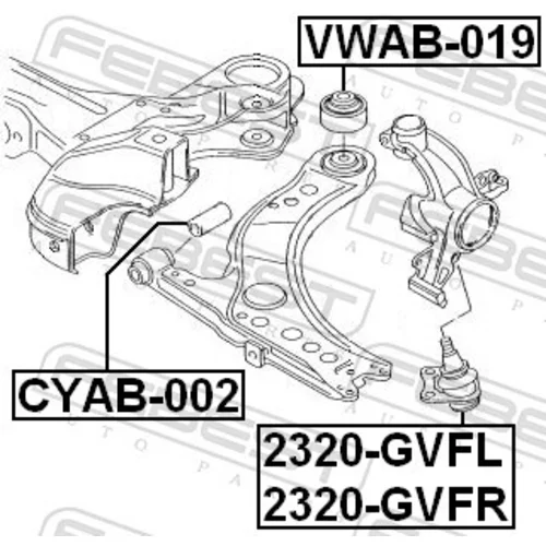Uloženie riadenia VWAB-019 /FEBEST/ - obr. 1