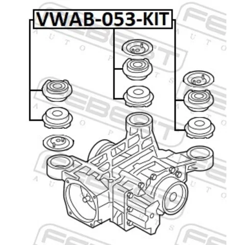 Uloženie, diferenciál VWAB-053-KIT /FEBEST/ - obr. 1