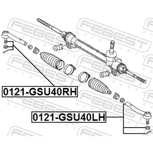 Hlava/čap spojovacej tyče riadenia 0121-GSU40RH /FEBEST/ - obr. 1