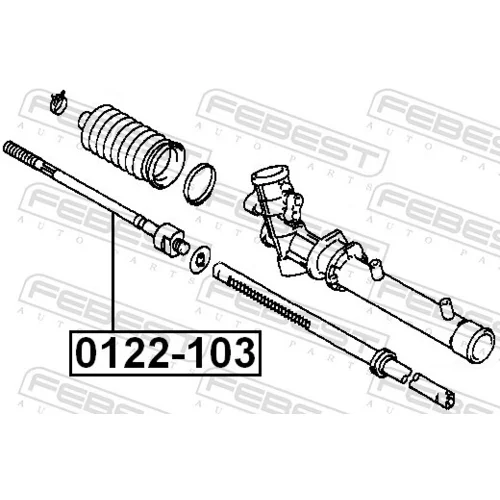 Axiálny čap tiahla riadenia 0122-103 /FEBEST/ - obr. 1