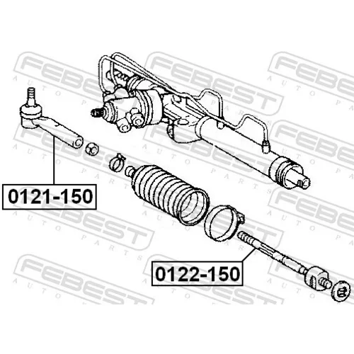 Axiálny čap tiahla riadenia 0122-150 /FEBEST/ - obr. 1