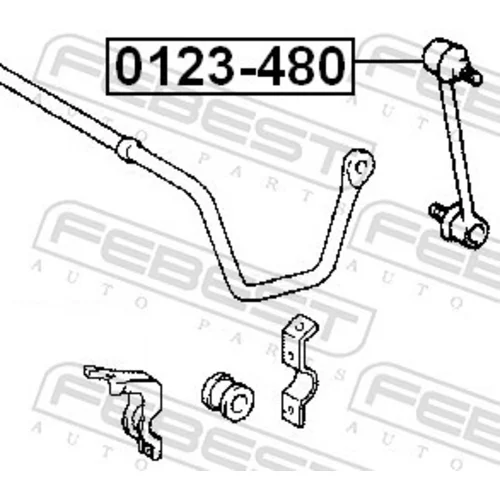 Tyč/Vzpera stabilizátora 0123-480 /FEBEST/ - obr. 1