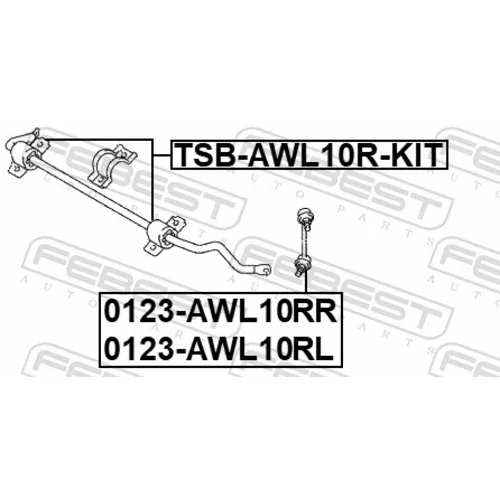 Tyč/Vzpera stabilizátora 0123-AWL10RR /FEBEST/ - obr. 1