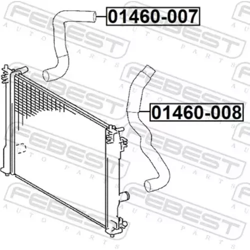 Potrubie chladiacej kvapaliny 01460-007 /FEBEST/ - obr. 1
