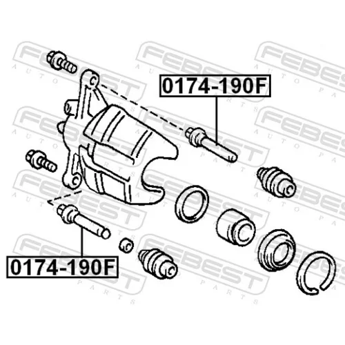 Vodiaci čap brzdového strmeňa 0174-190F /FEBEST/ - obr. 1