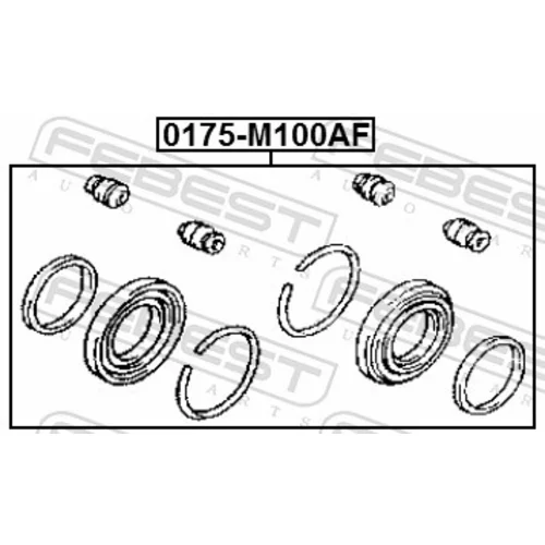 Opravná sada brzdového strmeňa 0175-M100AF /FEBEST/ - obr. 1