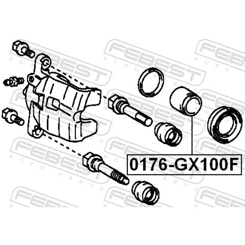 Piest brzdového strmeňa 0176-GX100F /FEBEST/ - obr. 1