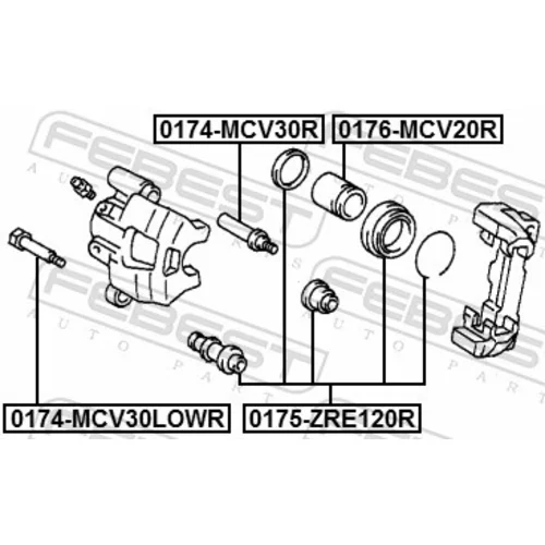 Piest brzdového strmeňa 0176-MCV20R /FEBEST/ - obr. 1