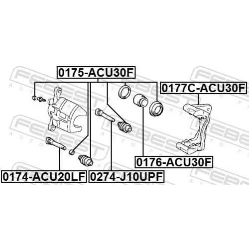 Sada držiakov brzd. strmeňov 0177C-ACU30F /FEBEST/ - obr. 1
