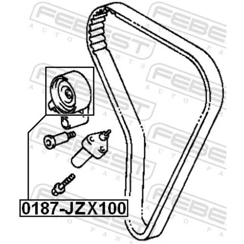 Napínacia kladka ozubeného remeňa 0187-JZX100 /FEBEST/ - obr. 1