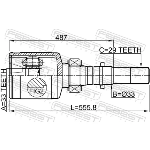 Sada kĺbov hnacieho hriadeľa 0211-T31MTRH /FEBEST/ - obr. 1