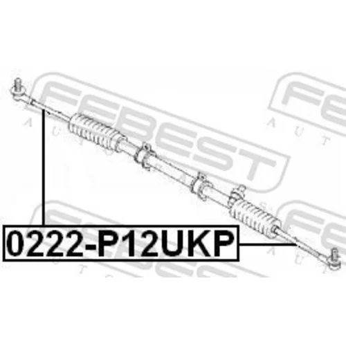 Axiálny čap tiahla riadenia 0222-P12UKP /FEBEST/ - obr. 1