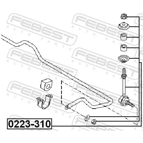 Tyč/Vzpera stabilizátora 0223-310 /FEBEST/ - obr. 1
