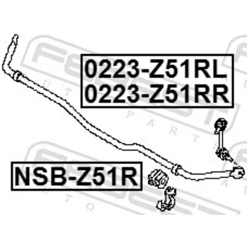 Tyč/Vzpera stabilizátora 0223-Z51RR /FEBEST/ - obr. 1