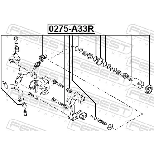 Opravná sada brzdového strmeňa 0275-A33R /FEBEST/ - obr. 1