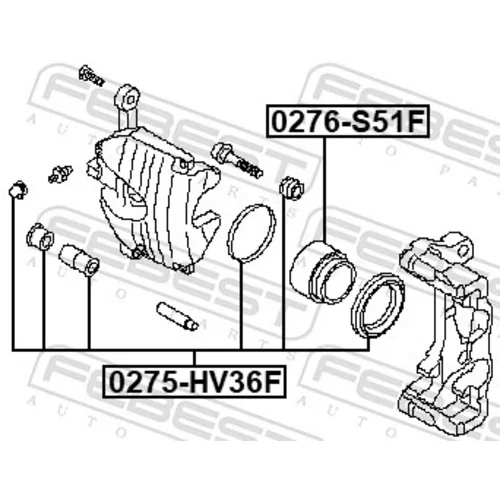Opravná sada brzdového strmeňa 0275-HV36F /FEBEST/ - obr. 1