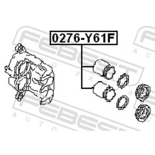 Piest brzdového strmeňa 0276-Y61F /FEBEST/ - obr. 1