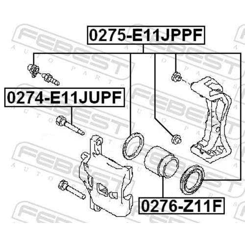 Piest brzdového strmeňa 0276-Z11F /FEBEST/ - obr. 1