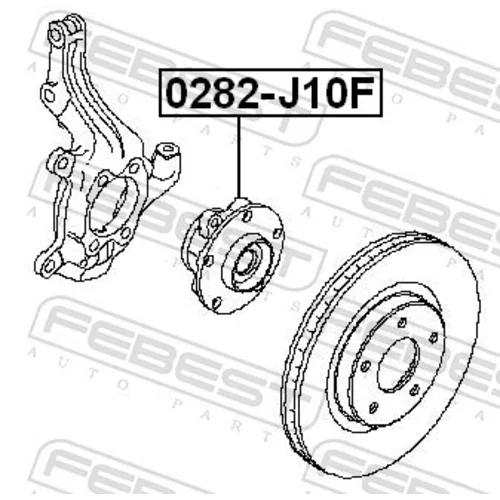 Náboj kolesa 0282-J10F /FEBEST/ - obr. 1