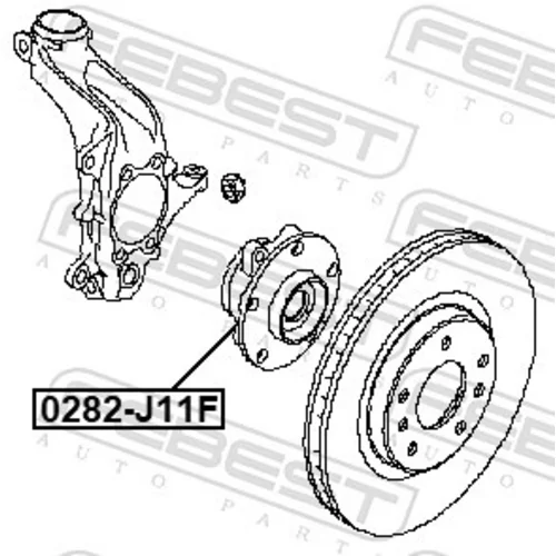 Náboj kolesa 0282-J11F /FEBEST/ - obr. 1