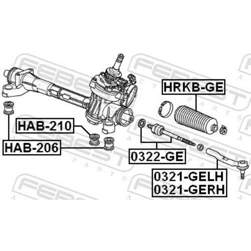 Hlava/čap spojovacej tyče riadenia 0321-GERH /FEBEST/ - obr. 1