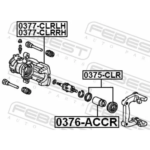 Piest brzdového strmeňa 0376-ACCR /FEBEST/ - obr. 1