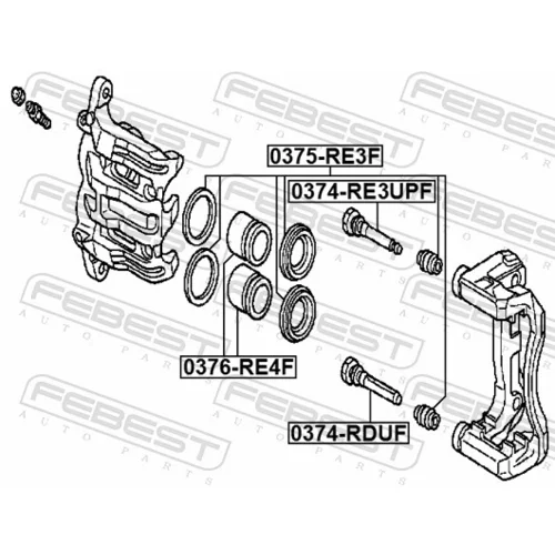 Piest brzdového strmeňa 0376-RE4F /FEBEST/ - obr. 1