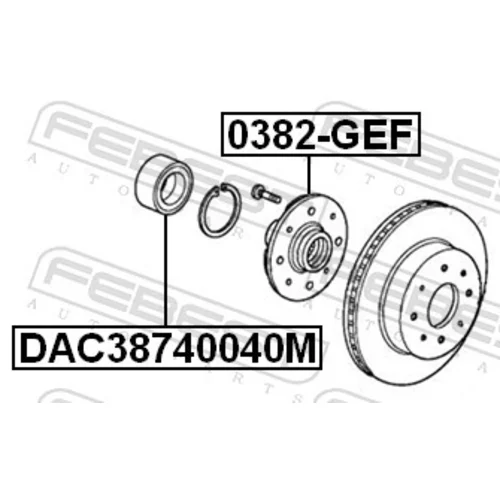 Náboj kolesa 0382-GEF /FEBEST/ - obr. 1