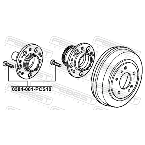 Čap kolesa 0384-001-PCS10 /FEBEST/ - obr. 1